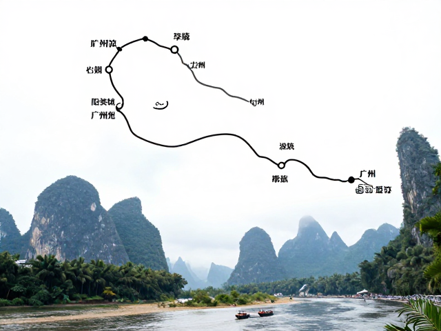 两广滨海摩旅，广州-桂林-阳朔-贵阳环线，精选县城中转住宿攻略