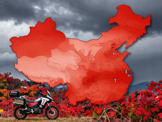 雷暴暂停骑行,错峰开启秋季跨省摩旅,邂逅绝美红叶行程