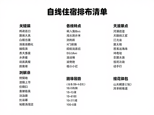 自驾游必备，沿线住宿排布清单、随车工具包与雨天备选方案