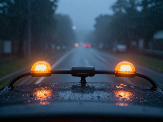 雨雾通勤必看，车把辅助警示灯与频闪安全尾灯，守护夜间出行安全