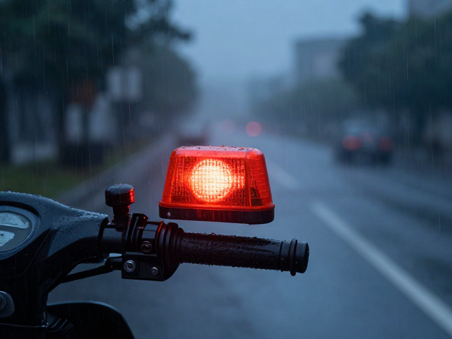 雨雾通勤必看，车把辅助警示灯与频闪安全尾灯，守护夜间出行安全