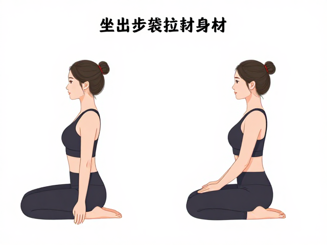 第四步:坐姿扭转拉伸侧腰线条