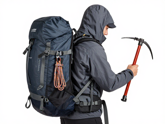 专业登山品牌雪域爬山双肩包，冰镐与绳索挂点检查指南