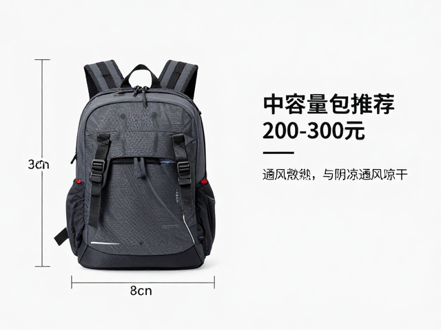 中容量背包推荐200-300元,兼顾出行收纳与阴凉通风晾干