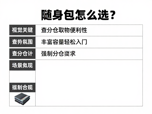 随身包怎么选？查分仓取物便利性，丰富容量轻松入门
