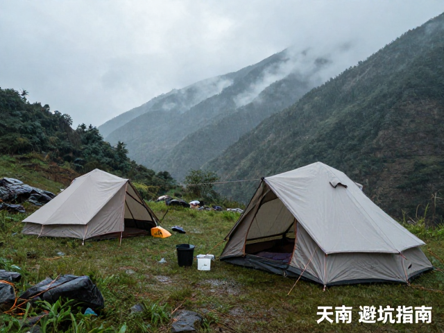多雨环境山野短途穿行,雨天营地搭建与避坑指南
