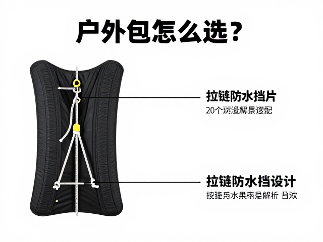 多场景户外包怎么选？绳索外挂与拉链防水挡片设计全解析