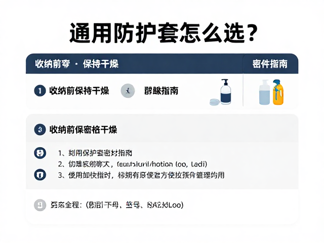 通用防护套怎么选？收纳前保持干燥，附维护与配件指南