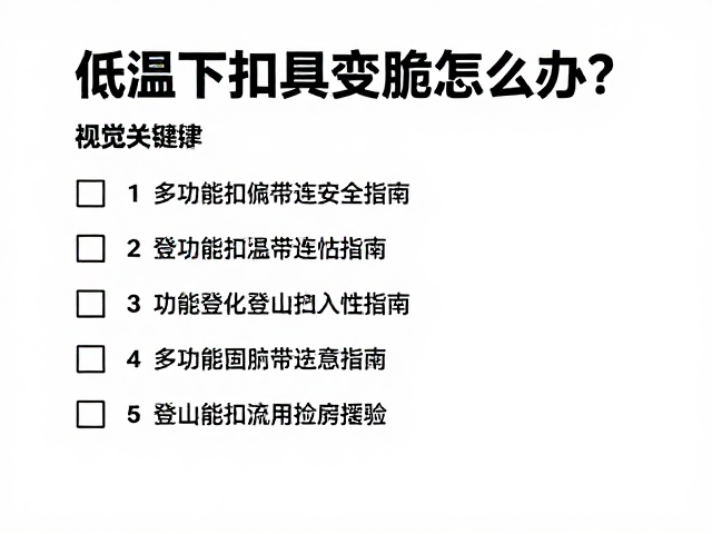 低温下扣具变脆怎么办？多功能固定带搭配登山扣连接的安全指南