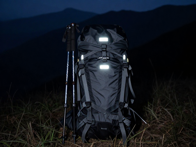 山野过夜包推荐，反光标识，登山杖挂点，夜间露营更安全
