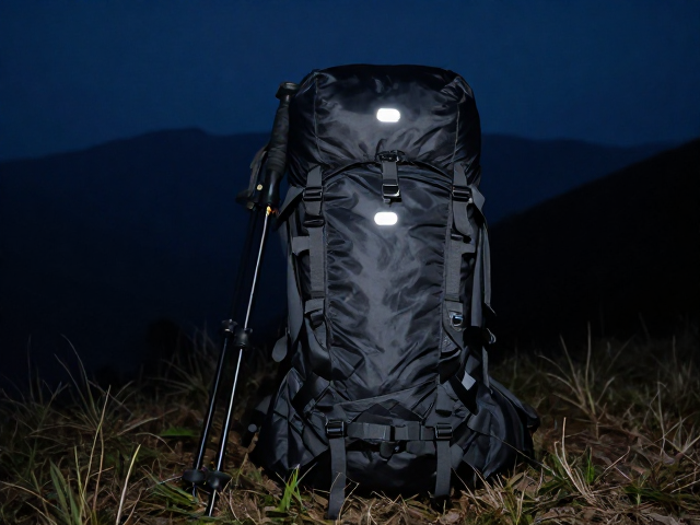 山野过夜包推荐,反光标识,登山杖挂点,夜间露营更安全