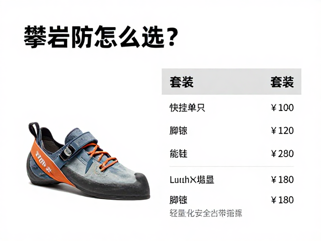 攀岩鞋怎么选?快挂单只或套装计价对比,搭配轻量化安全带指南