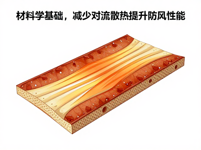 材料学基础,外层防护层如何通过减少对流散热提升防风性能