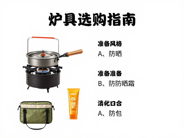 炉具选购指南，搭配防晒霜与修补包的户外露营必备清单