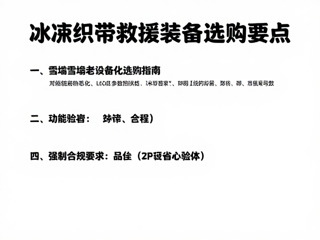 雪崩救援装备的核心参数与功能验证