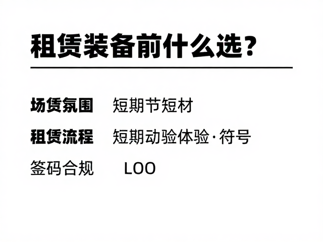 租赁流程与短期体验策略
