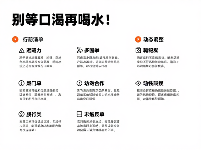 行前清单的多维核查与动态调整