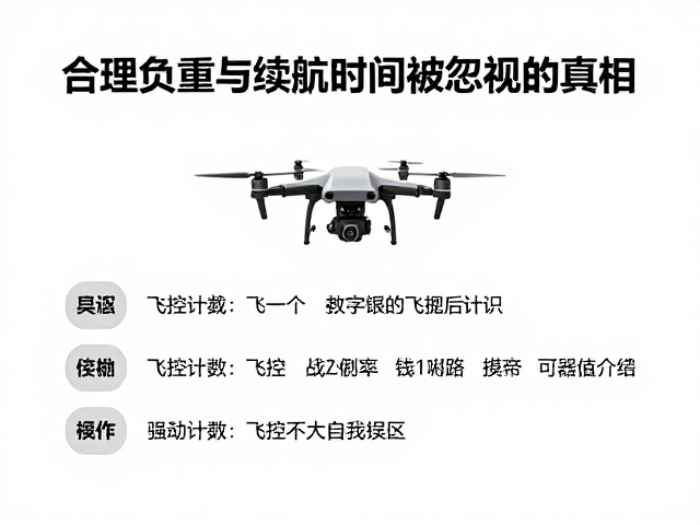 无人机飞控误区,合理负重与续航时间被忽视的真相