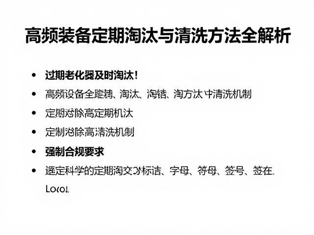 建立科学的定期淘汰与清洗机制