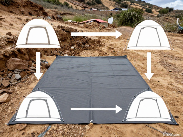 高山帐搭建教程,先清理泥沙再铺地布,常规帐篷步骤详解
