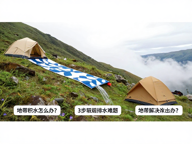 帐篷搭建与角度调整:利用坡度引导水流