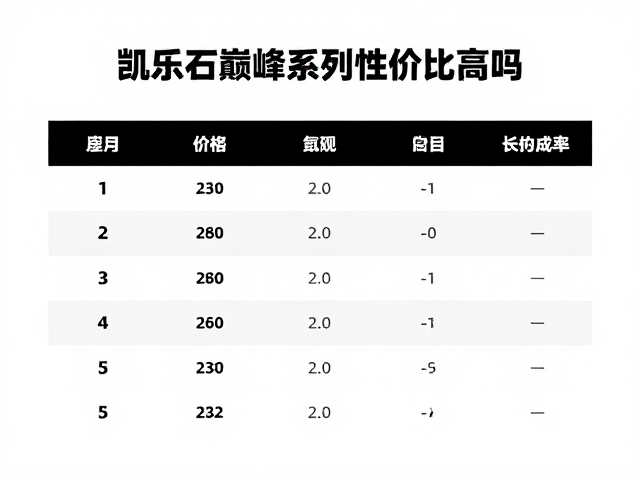 价格体系与长期使用成本分析