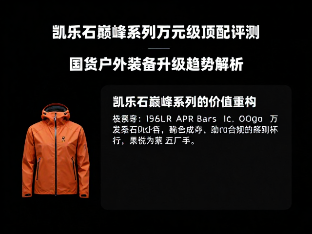 凯乐石巅峰系列万元级顶配评测,国货户外装备升级趋势解析