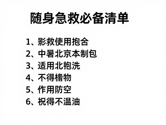 随身迷你药包含创伤用品吗？中暑急救必备清单