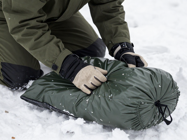 雪地生存单兵应急遮蔽篷布防水袋检查破损指南