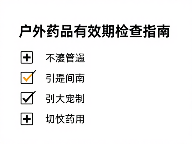长线穿越必备，户外便携急救包药品有效期检查指南