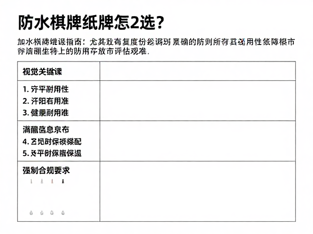防水棋牌纸牌怎么选？规则复杂度与防潮存放全指南