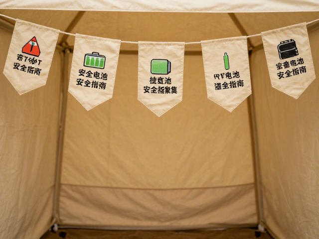 复古布艺挂旗装饰帐篷空间，附检查电池安全指南
