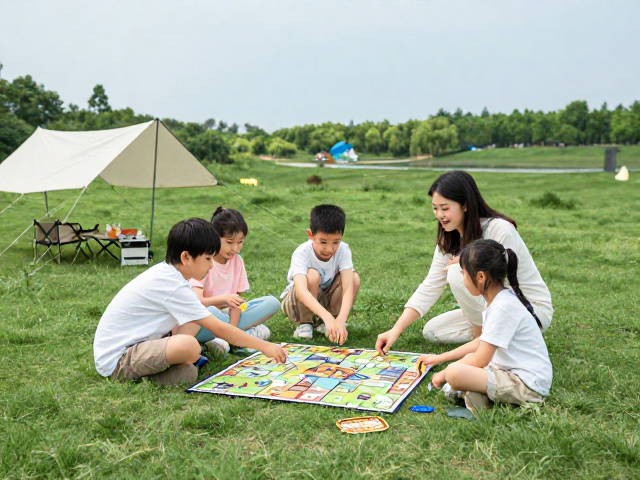 周末短途露营攻略,全家出行带齐亲子桌游,轻松躺平不费妈