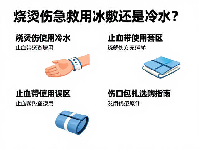 烧烫伤急救用冰敷还是冷水?止血带使用误区与伤口包扎套件选购指南