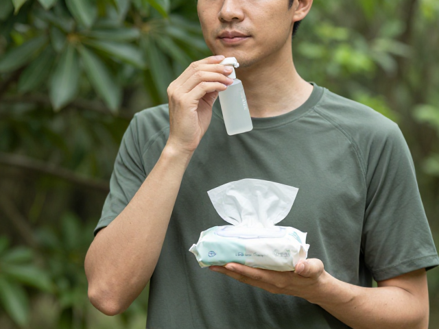 植物沐浴原液搭配速干服与抽取湿巾,打造清爽出行清洁方案