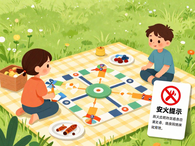 野餐带什么?儿童自然绘本,休闲棋具,附防火安全提醒