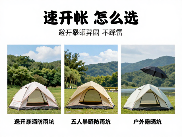 三人速开帐怎么选?避开暴晒防雨坑,户外露营不踩雷