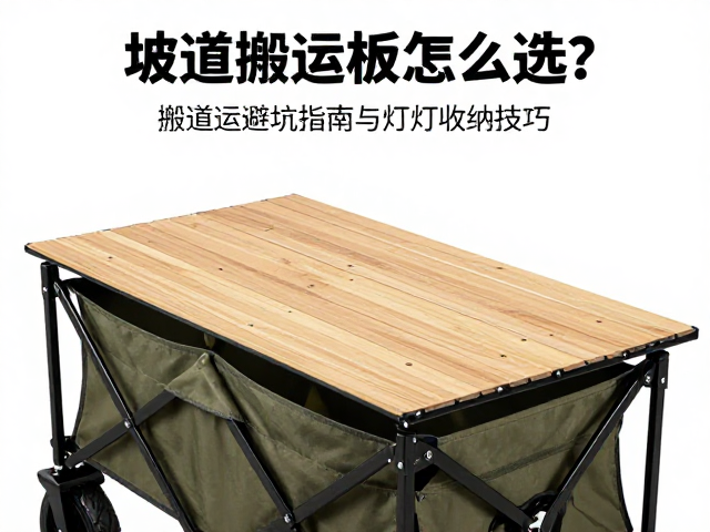 露营推车桌板怎么选?坡道搬运避坑指南与灯具收纳技巧