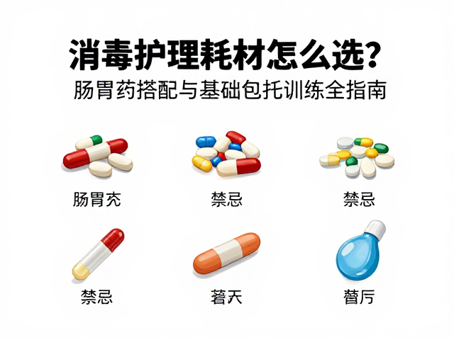 消毒护理耗材怎么选?肠胃药搭配与基础包扎训练全指南