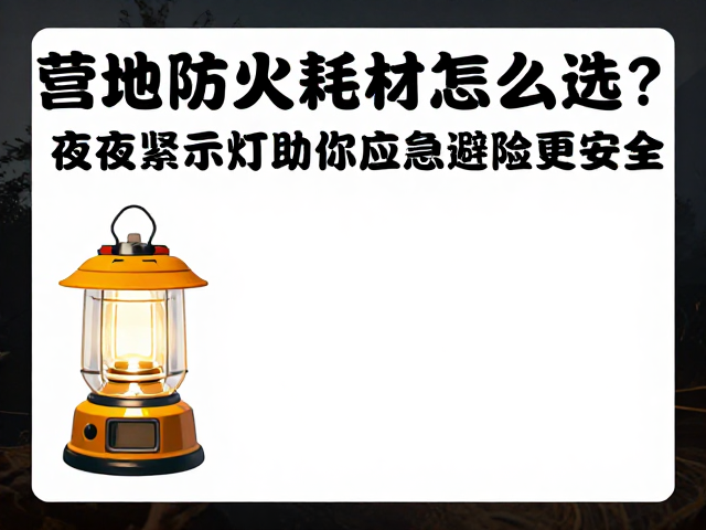 营地防火耗材怎么选?夜间警示灯助你应急避险更安全