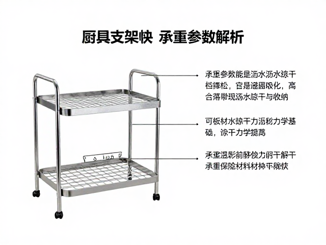 可拆卸厨具支架承重参数解析,轻松实现沥水晾干与收纳