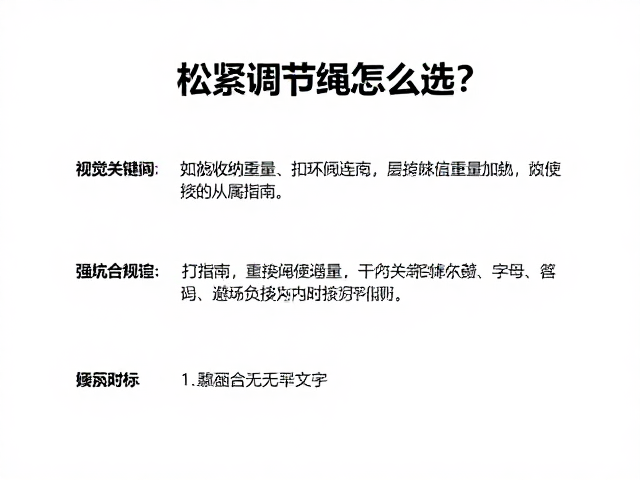 松紧调节绳怎么选？看收纳重量与扣环连接，避坑指南