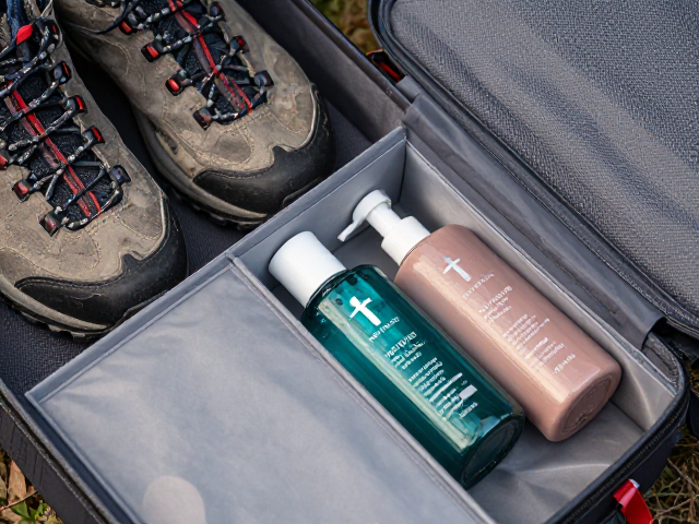 登山鞋搭配便携洗发原液?干湿分离收纳让旅行更清爽