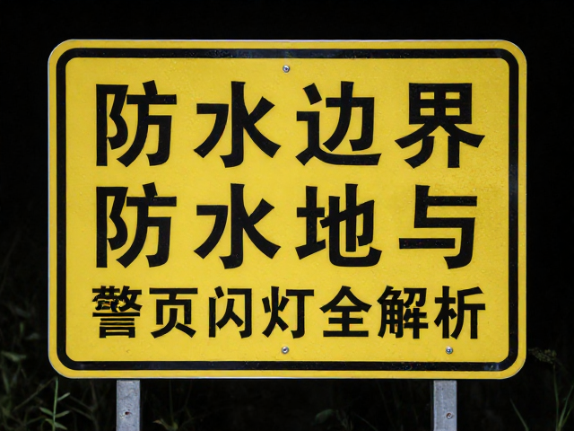 夜间营地边界标识怎么选?防水等级与警示闪光灯全解析