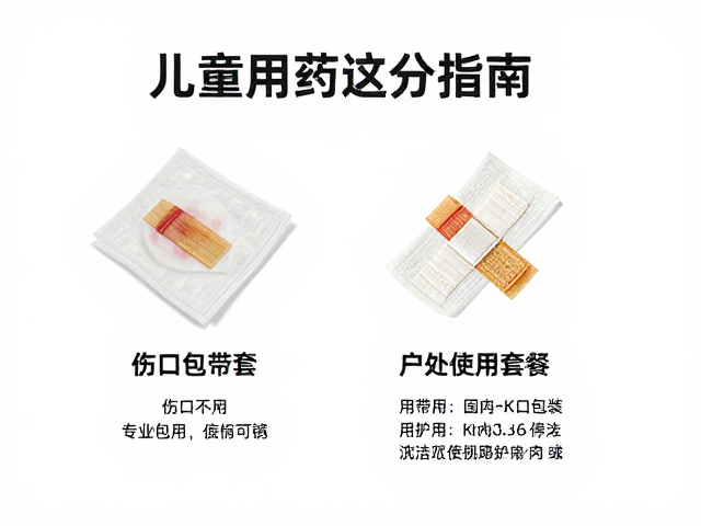 儿童用药区分指南与专业户外医疗包配置，含伤口包扎套件详解