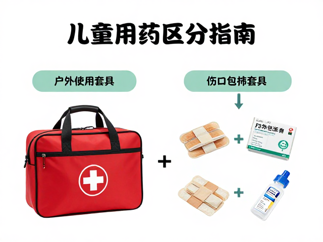 儿童用药区分指南与专业户外医疗包配置，含伤口包扎套件详解