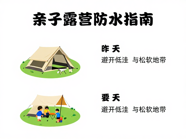 亲子露营新手指南,全家出行雨天防水攻略,打造舒适户外体验