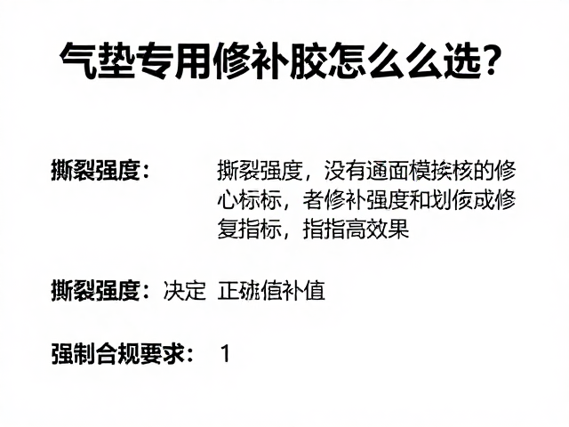 气垫专用修补胶怎么选?重点看撕裂强度与面料划伤修复效果