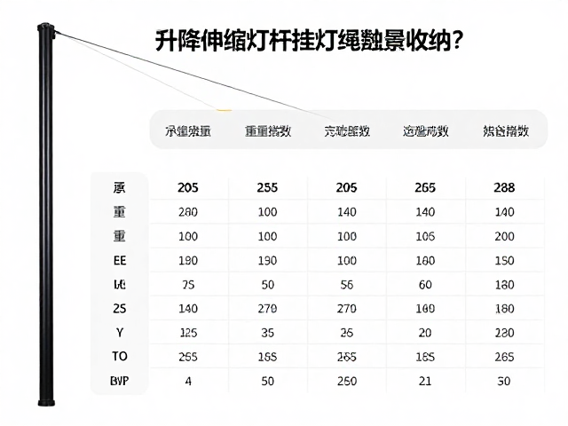 升降伸缩灯杆挂灯绳怎么收纳?承重重量实测与选购指南