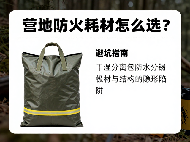营地防火耗材怎么选？结合干湿分离包防水等级，避坑指南来了